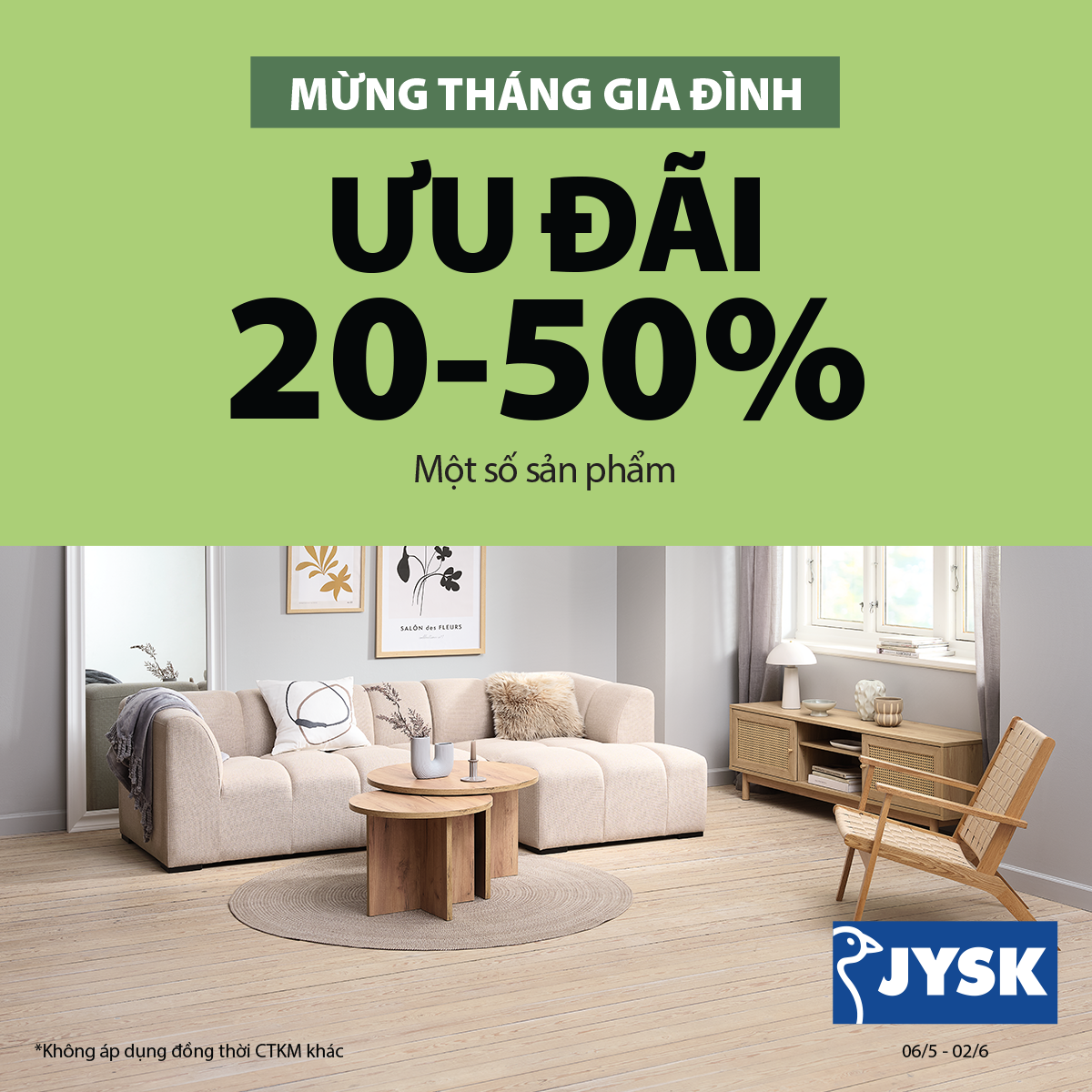 HAPPY FAMILY’S MONTH - JYSK DISCOUNT 20% - 50%