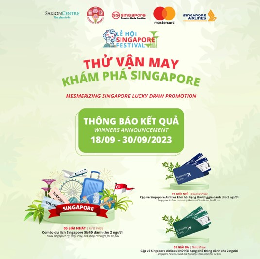 THÔNG BÁO KẾT QUẢ CHƯƠNG TRÌNH “THỬ VẬN MAY - KHÁM PHÁ SINGAPORE”