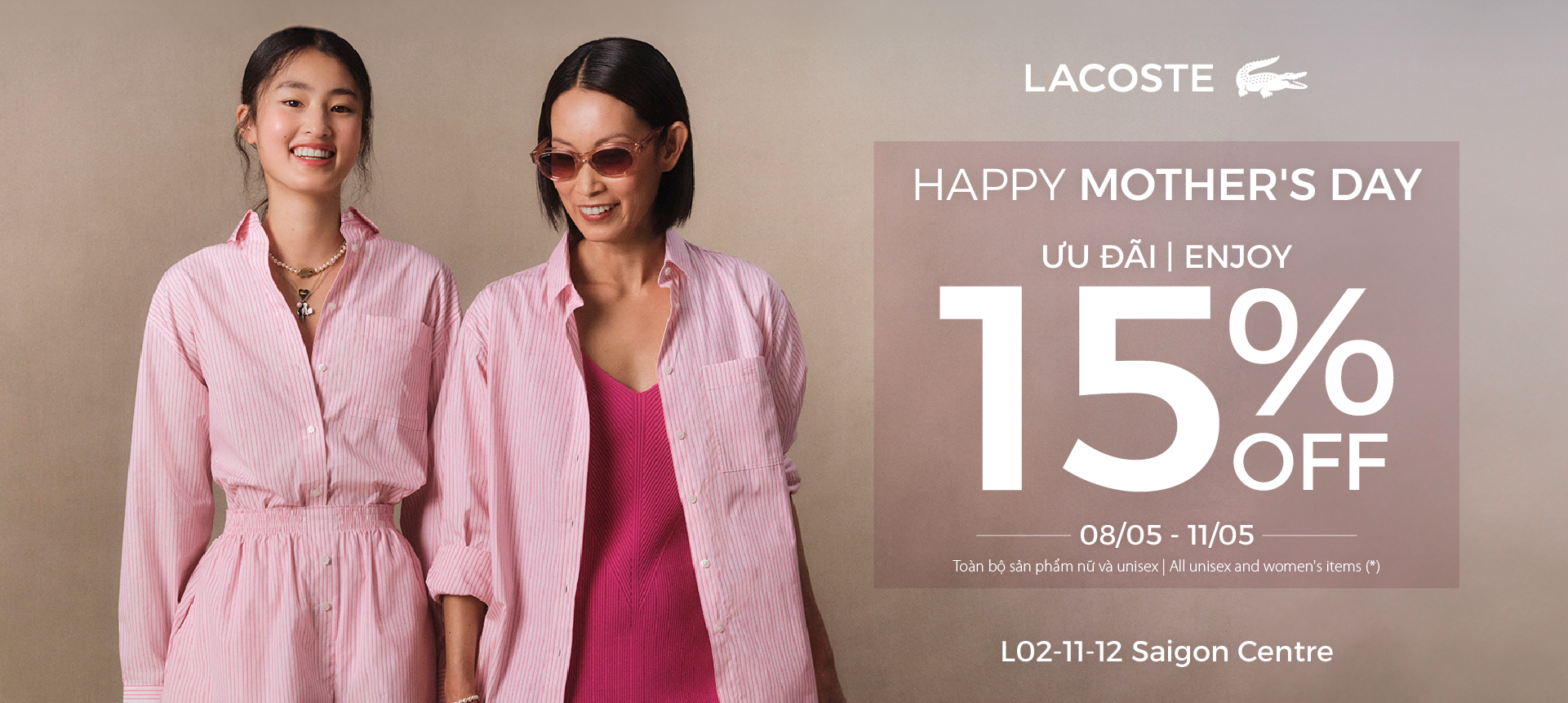 LACOSTE - MÓN QUÀ YÊU THƯƠNG TẶNG MẸ