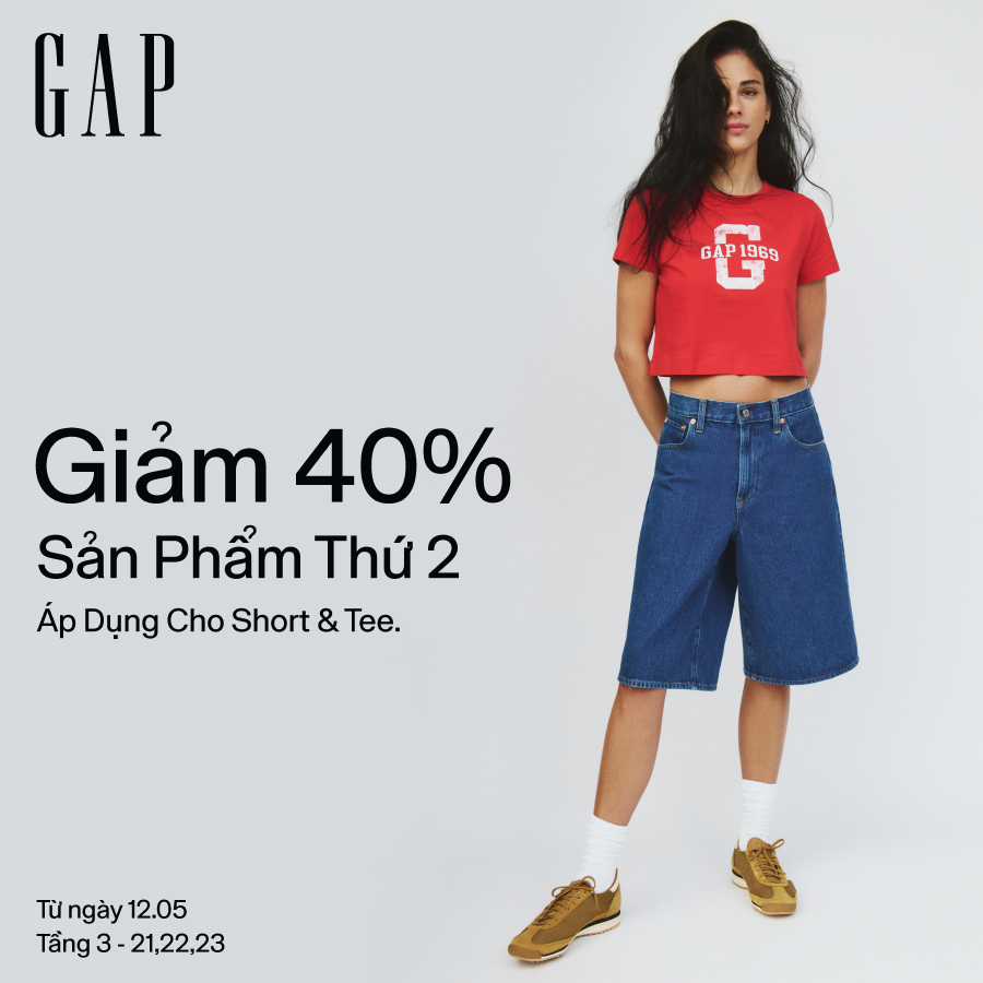 GAP - SHORTS & TEE SEASON – 40% OFF FOR THE SECOND ITEM