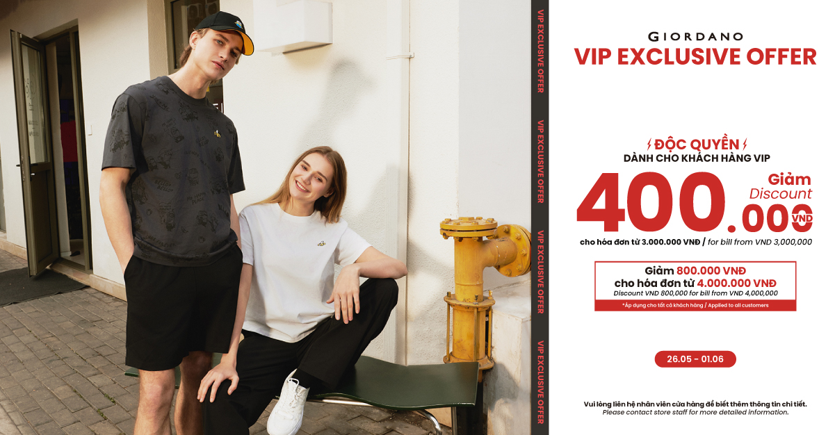 GIORDANO - VIP EXCLUSIVE OFFER