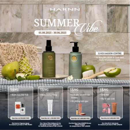 HARNN - SUMMER VIBE - ƯU ĐÃI QUÀ TẶNG TRỊ GIÁ LÊN ĐẾN 959.000Đ