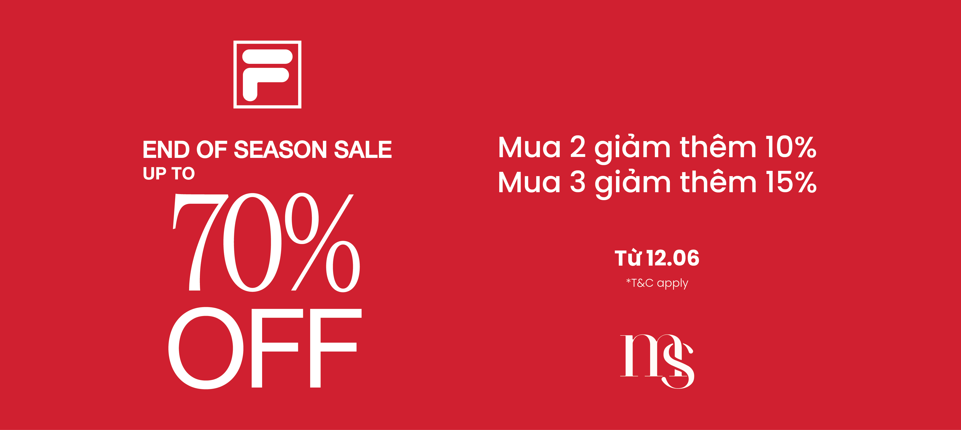 FILA - END OF SEASON SALE UP TO 70%