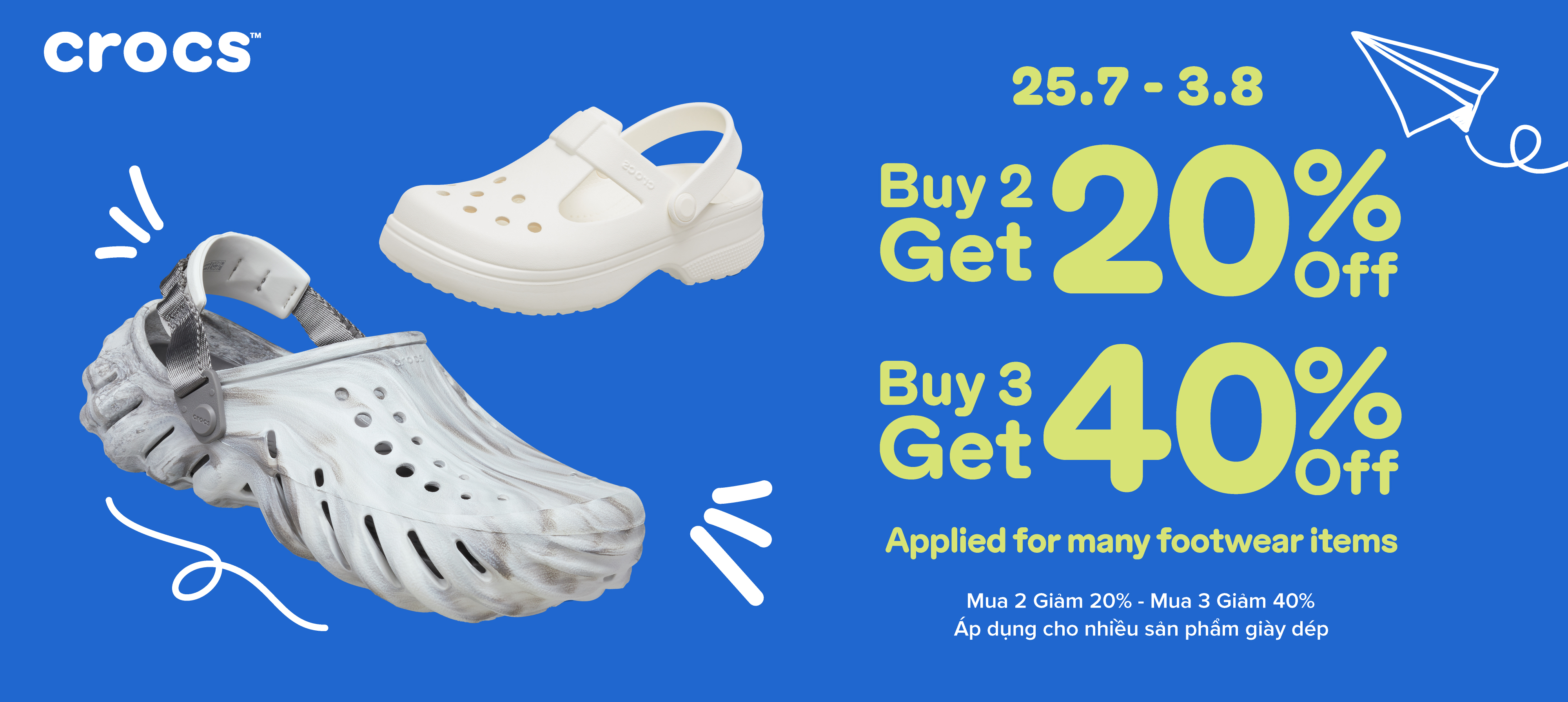 CROCS LÊN DEAL XINH, XẬP XÌNH "LÊN LỚP"
