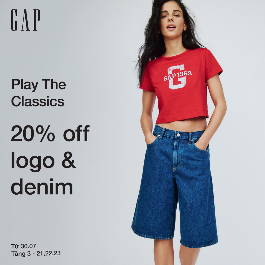 GAP SPECIAL OFFERS - PLAY THE CLASSIC - 20% OFF LOGO & DENIM