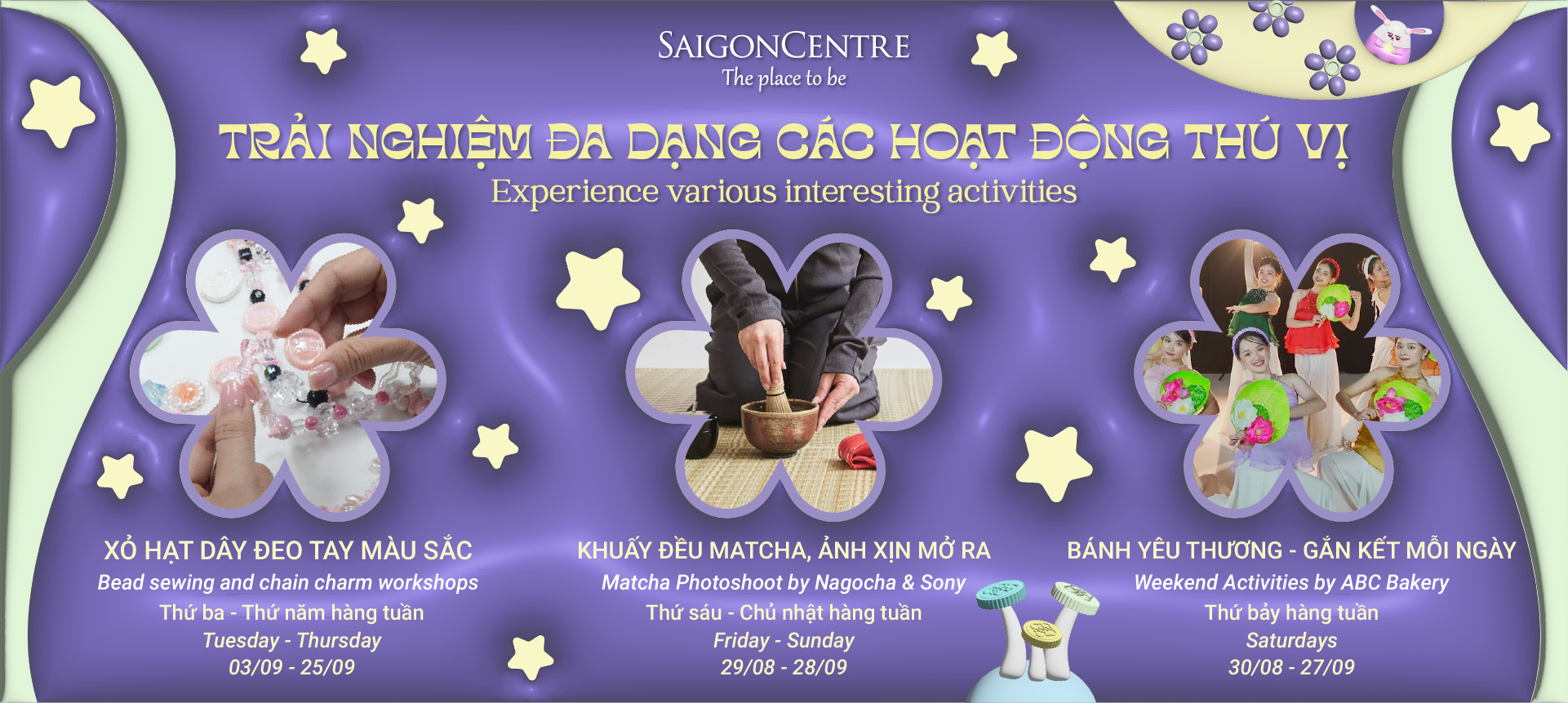 EXPERIENCE VARIOUS INTERESTING ACTIVITIES