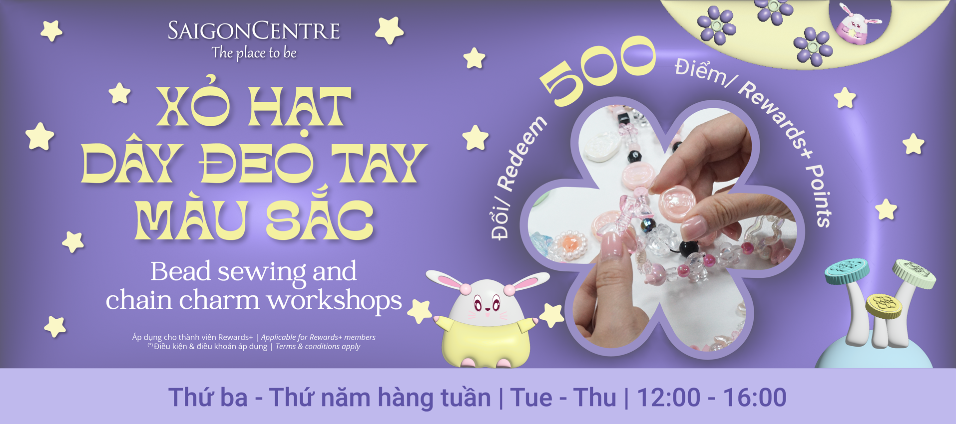 BEAD SEWING AND CHAIN CHARM WORKSHOPS